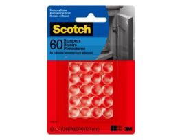 Scotch™ Bumpers SP956-NA, Round, Clear 0.5-in 60/pk
