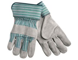 GLOVES LEATHER GREEN/PINK STRIPES L DZ