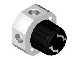 High-Pressure Valve with 1/4"-28 UNF(F), 4-port, 2-way, adjacent flow; 1/ea