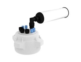 Waste System Cap w/ Exhaust Filter, 4 x 1/8" and 3 x 1/4" OD tubing