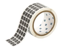 WEEE Labels, 0.5" H x 0.4" W, Roll of 5000 Labels, White on Black