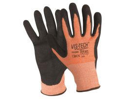 GLV HI-VIS SANDY NITRILE PALM COATED