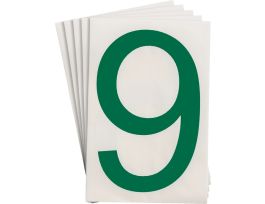 ToughStripe® Floor Marking Polyester 8 in Label Number 9 Green 20/PK
