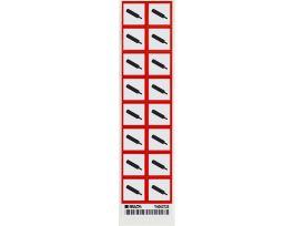 GHS Gas Pressure Picto Labels: Vinyl, Black/Red on White, 1" H x 1" W, 1" H x 1" W x 0.004" D