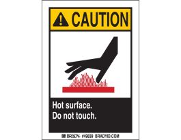 Do Not Touch/Hot 5/Package, 0.006" D, Polyester