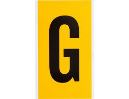 Outdoor Vinyl 6 in Black on Yellow Letters G Card