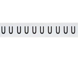 Vinyl 1 in Numbers and Letters Black on White U Card of 10 Labels