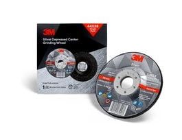 3M™ Silver Depressed Center Grinding Wheel Single Pack, T27 4.5 in x 1/4 in x 7/8 in, Point of Purchase Display, 14/Pac, 1 ea/Case