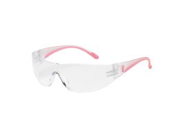 RIMLESS SAFETY GLASSES W/CLR/PK TEMP CLR LENS AS