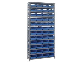 12IN X 36IN X 75IN 48 BLUE BINS 4IN BIN
