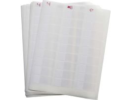 JetTab Self-Laminating Vinyl Lbls 2.25 in H x 0.95 in W White, Clear 38/PK