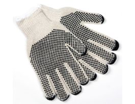 GLOVES 7 GAUGE PVC 2 DOTS DZ