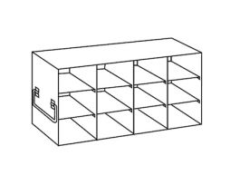 Upright Freezer Rack for Standard 3.75" High Boxes, 4 x 3 Array