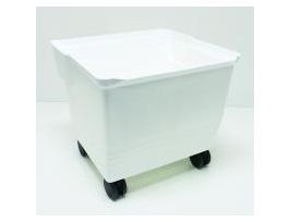BUCKET 36L WITH CASTERS WHITE