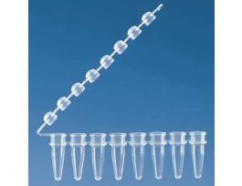 PCR 8-Strip Tubes with Domed Caps, 0.2 mL, Clear; 250/PK