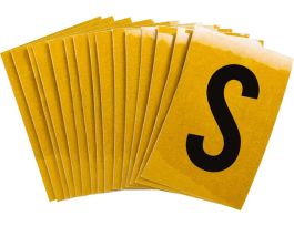 BradyLite 1 in Reflective Numbers Black on Yellow, S 25/PK