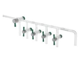 GAS MANIFOLD 4-PLACE PTFE