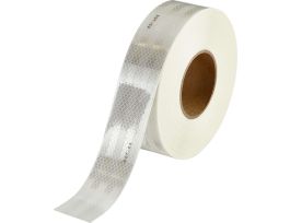 Vehicle Conspicuity Tape, Plastic, White, 2" x 50 Yds