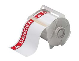 All Weather Permanent Adhesive Vinyl Labels ANSI DANGER Header for GlobalMark Printer - 4" x 6.25"