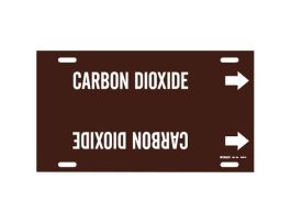 Snap-On Pipe Marker: CARBON DIOXIDE, 24" W, Fits Pipes 8" Dia. Thru 9.875" Dia.