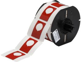 B30 Series Raised Profile Push Button Labels 1.9 in H x 1.2 in W Red 180/RL