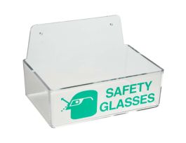 Safety Glasses Holder, 3.0" H x 9.0" W x 6.0" D, Clear