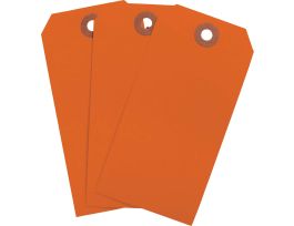 Blank Write-On Tags, 4.75" H x 2.375" W, Cardstock, Fluorescent Red 1000/PK