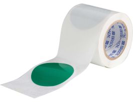 ToughStripe® Floor Marking Tape Dots -  Polyester, Solid Color, Green, 3.5" x 100'