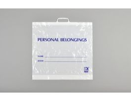 BAG PATIENT BELONG WHT HDL 19X18+3