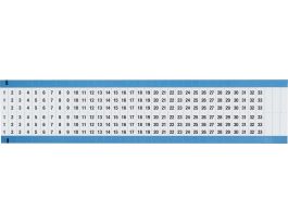 Consecutive Numbers  Wire Markers Vinyl Cloth, 1 to 33 White on Black 1650 Total