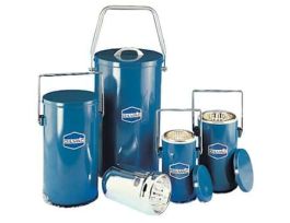 Blue Enameled Steel and Glass Dewar Flask with Handle and Lid, 2 L