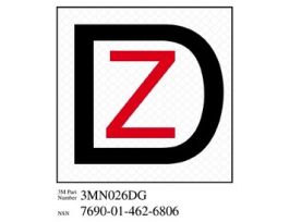 3M™ Diamond Grade™ Damage Control Sign 3MN026DG, "Dk Ship Zebra", 3 in x 3 in, 10/Package