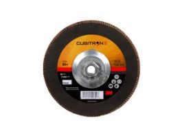 3M™ Cubitron™ II Flap Disc 967A, 80+, T27 Quick Change, 7 in x 5/8"-11, Giant, 5 ea/Case