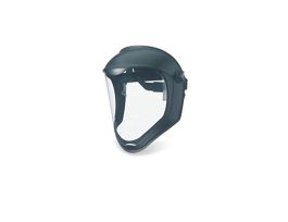 Uvex Bionic Face Shield with Suspension, Clear Polycarbonate, Anti-fog/Hardcoat Visor, Black Matte Shell