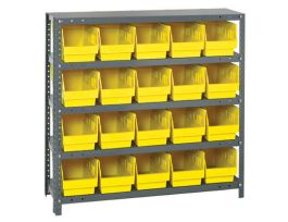 18INX36INX39IN 20 YELLOW BINS 6IN BIN