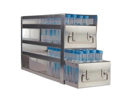 Upright Freezer Drawer Rack for 15 mL Centrifuge Tubes; 2 Drawers, holds 120 tubes