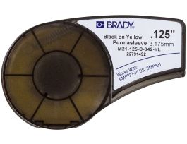 PermaSleeve® Heat-Shrink Wire and Cable Labels 0.125 in Dia x 7 ft L BK/YL