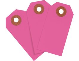 Blank Write-On Tags, 3.75" H x 1.875" W, Cardstock, Fluorescent Pink 1000/PK
