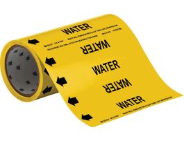 Water Pipe Marker, 30' H x 8" W x 30' L, Roll of 30', Fits Pipes 2" Dia. or Smaller