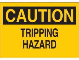 CAUTION Tripping Hazard Sign, 7" H x 10" W x 0.006" D, Polyester