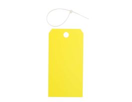 Blank Tags Polyester No Grommet 5.75 in H x 3 in W Yellow 25/PK