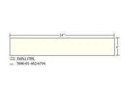 3M™ Photoluminescent Film 6900, Shipboard Sign 3MN137PL, Blank for Flight Deck and Hangar Labels, 24 in x 4 in, 10/Package