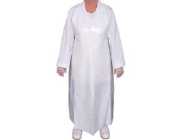 APRON DIE CUT 6MIL PU WHITE 50 IN L CS36