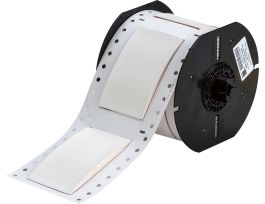 B33 Series PermaSleeve HX Heat Shrink Wire Marking Sleeves, 2" Dia x 2" W, White, Roll of 50