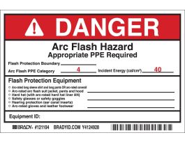 FUEL OIL Labels, Red on Yellow, 3" H x 7" W x 0.006" D