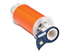 All Weather Permanent Adhesive Vinyl Label Tape for BBP85 Printer - 6" Orange