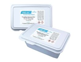 Cleanroom wipes, pre-saturated nonwoven poly-cellulose, 50% isopropyl alcohol/50% deionized water, 7" x 12", 900/CS