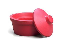 ICE BUCKET RND W/LID N-TOX EVA RED 2.5 L