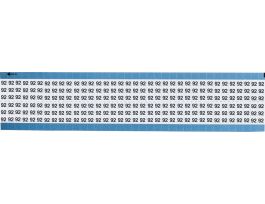 Numerical Wire Markers Permanent Adhesive Vinyl 0.75 in H Legend: 92, 1800 Total