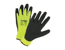 PosiGrip, Black Crinkle Latex Palm, Green Hi-Vis Liner , XL